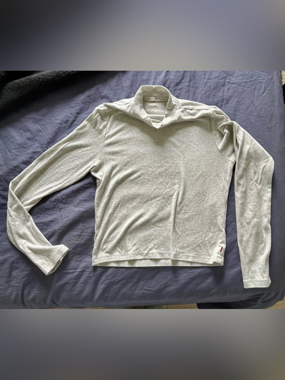 Levi's Light Gray Long Sleeve Turtleneck Top